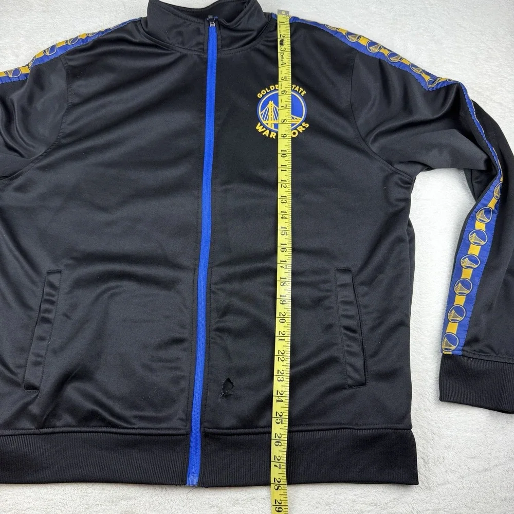 NBA Golden State Warriors Zip Warm Up Track Jacket Back‎ Graphic Men's Sz XL